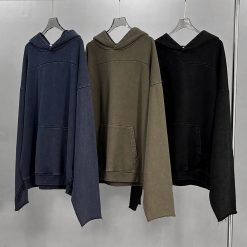 High Quality Men's Unisex Winter Hoodies Sweatshirts Custom Logo Digital Printing Heavyweight 100% Cotton Anti-Pilling Pullover