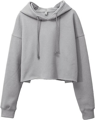 Hooded Polyester Sweatshirt Short Casual Sporty Hoodie For Women Hooded Crop Top - Image 5