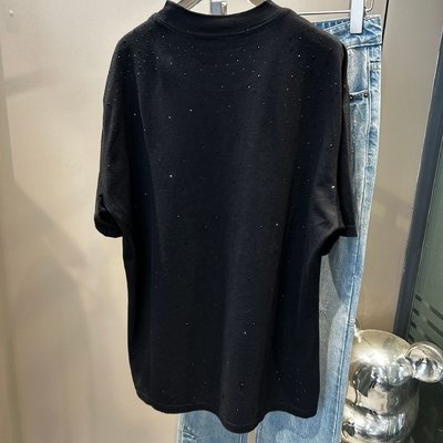 Label Heavyweight Rhinestone T Shirt Custom For Streetwear Over Size Vintage Look - Image 4