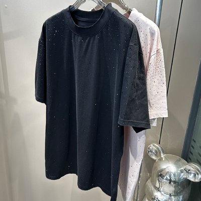 Label Heavyweight Rhinestone T Shirt Custom For Streetwear Over Size Vintage Look - Image 2