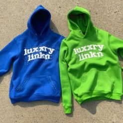 Logo Puff Print Hoodie Custom Streetwear Hoodie Cotton French Terry Bubble Print Pull Over Men