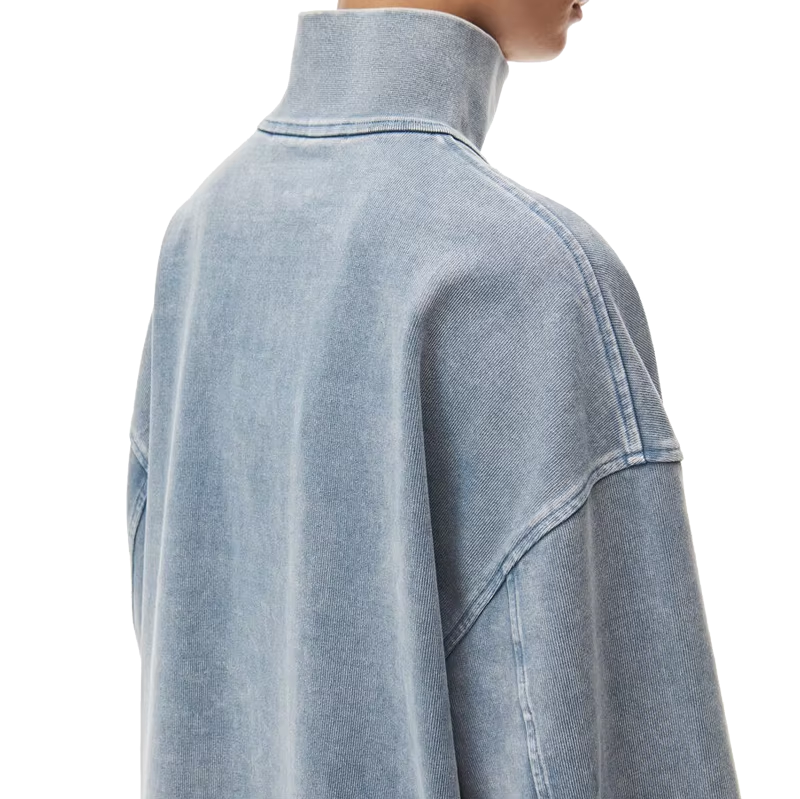 Luxury Custom Zip Collar Sweatshirt Casual Wear Oversized Hoodies Oversize Sweatshirt Zip Neck Hoodie for Men - Image 6