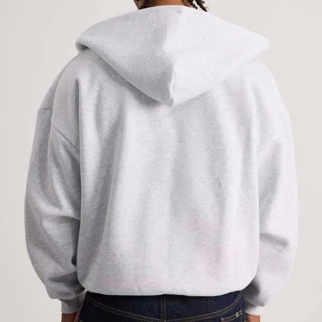 Luxury High Quality 100% Cotton Hooded Sweatshirt for Men Designer Streetwear with Zip Graphic Print - Image 3