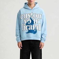 Manufacturer Drop Shoulder Cotton Heavyweight Sweatshirt Pullover Custom Logo Oversized Thick Embroidery Hoodie