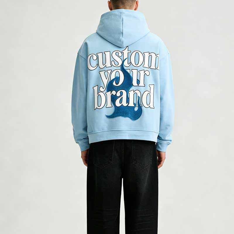 Manufacturer Drop Shoulder Cotton Heavyweight Sweatshirt Pullover Custom Logo Oversized Thick Embroidery Hoodie - Image 2