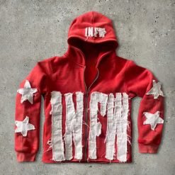 Men 500gsm Cotton Distressed Custom Embroidered Zip Up Hoodies Zip Up Acid Wash Cropped Sweatshirt