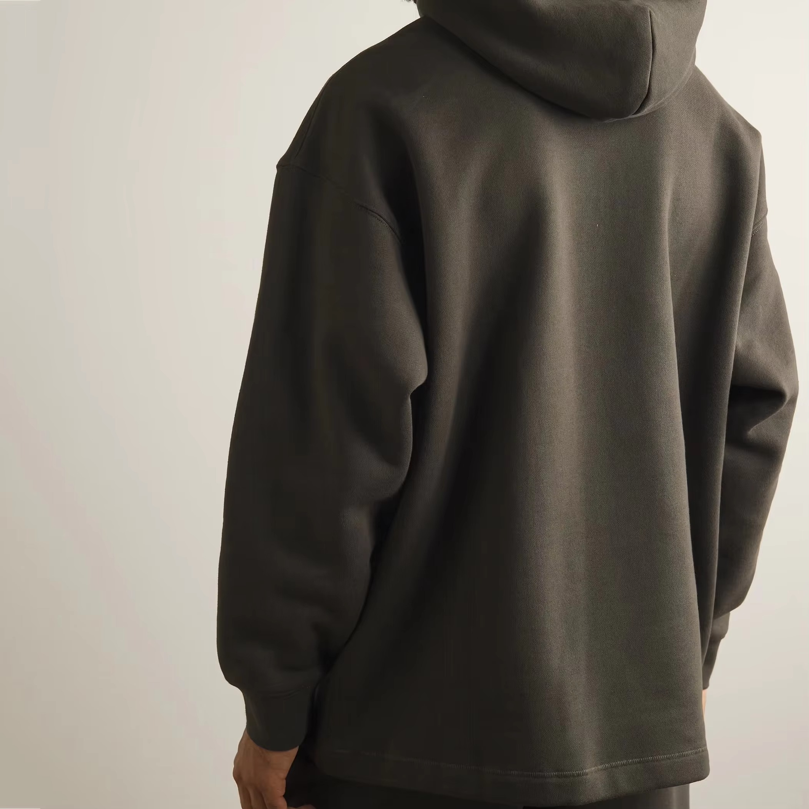 Men's 100% Cotton Custom Drop Shoulder Hoodies Hooded Sweatshirt Oversized Pullover Streetwear High Quality Hoodie for Men - Image 3