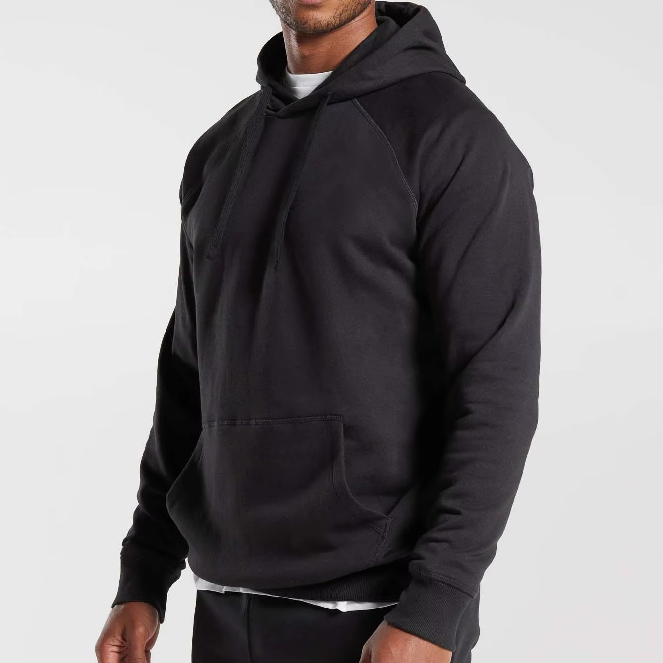 Men's Hoodies Drop Shoulder Sweatshirts Custom Oversize 100% Cotton Pullover Pockets Functional Hoodie Heavyweight Men Hoodie - Image 3