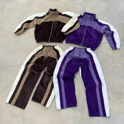 Men's Sweatpants and Hoodie Set Zip up Custom Design Oversized 100% Cotton Streetwear Printing Hoodie 500gsm Heavyweight for Man