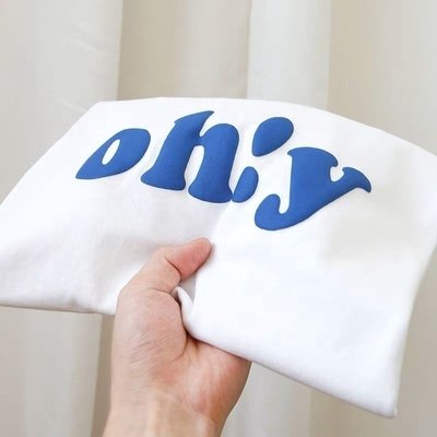 Men's T Shirt with 3d Puff Print and Custom Logo in Heavy Weight 100% Cotton Fabric - Image 3