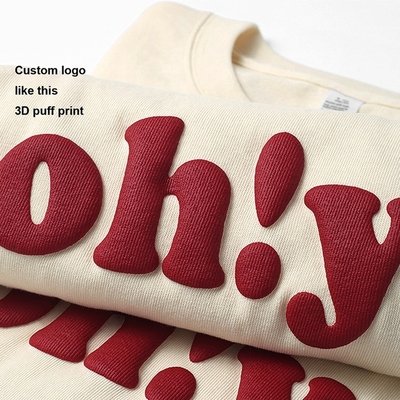 Men's T Shirt with 3d Puff Print and Custom Logo in Heavy Weight 100% Cotton Fabric - Image 7