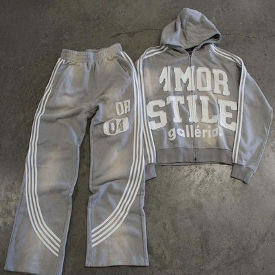 Men's Windbreaker High Waist Sweatpants with Side Stripes and Custom Logo Design - Image 5