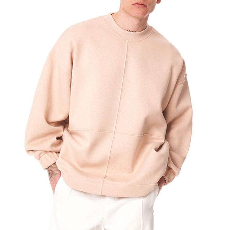 OEM Blank French Terry Fleece Custom Crewneck Oversized Sweatshirt 100% Cotton Drop Shoulder Luxury Men Hoodies Clothing
