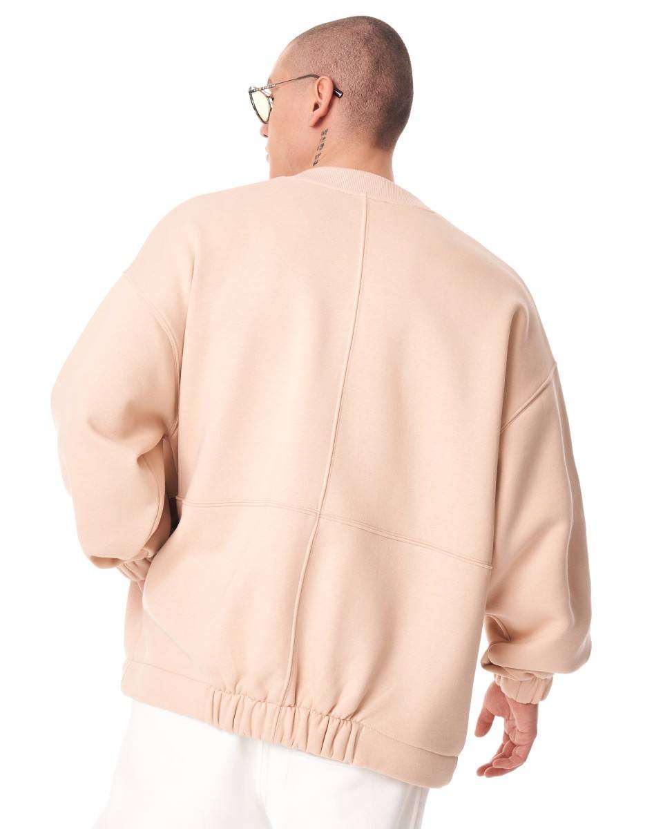 OEM Blank French Terry Fleece Custom Crewneck Oversized Sweatshirt 100% Cotton Drop Shoulder Luxury Men Hoodies Clothing - Image 3