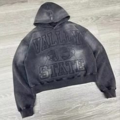 Oem Clothing Manufacturers Pullover Cotton Sun Faded Oversized Streetwear Vintage Acid Wash Distressed Embroidered Hoodies