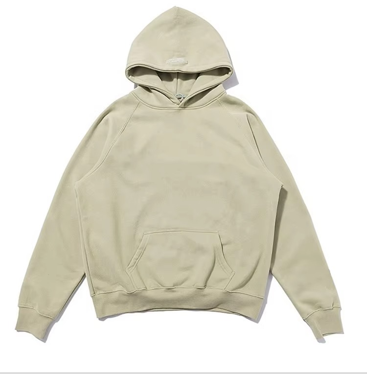 OEM Logo Design Street Style Loose Men's Soft Solid Color Plus Size Pullover Hoodies - Image 5