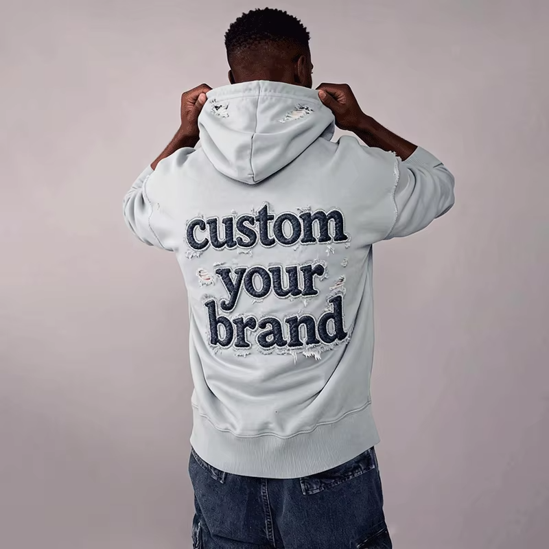 OEM/ODM Custom Men's Hoodies 100% Cotton 500gsm Oversized Hoodie for Men Plus Size Unisex Hoody Pullover Sweatshirt Print Logo - Image 4