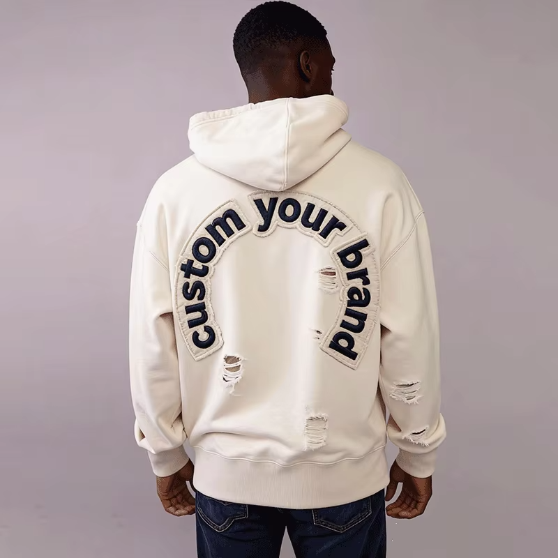 OEM/ODM Custom Men's Hoodies 100% Cotton 500gsm Oversized Hoodie for Men Plus Size Unisex Hoody Pullover Sweatshirt Print Logo - Image 3