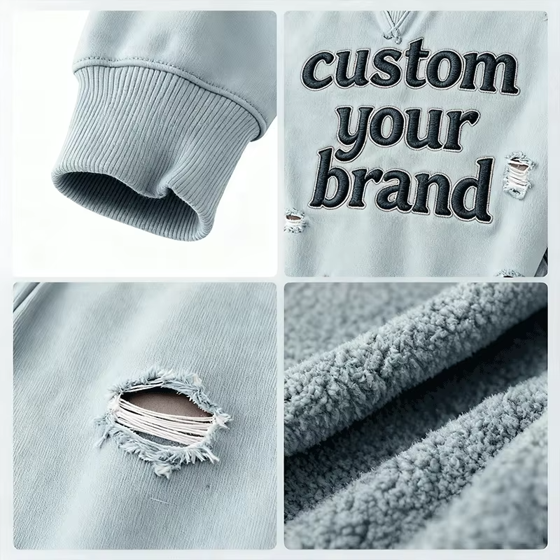 OEM/ODM Custom Men's Hoodies 100% Cotton 500gsm Oversized Hoodie for Men Plus Size Unisex Hoody Pullover Sweatshirt Print Logo - Image 3
