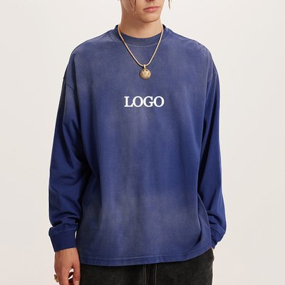 Oversized Fitted Custom Cotton Black Long Sleeve Shirt Crop Top T Shirt For Y2k Style Mens Women - Image 4