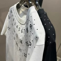 Oversized Vintage Heavyweight Rhinestone T Shirt Black For Men Women'S Custom 100% Cotton 260Gsm