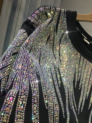 Personalised Rhinestone T Shirts Women'S Graphic 300gsm Cotton Short Sleeves - Image 4