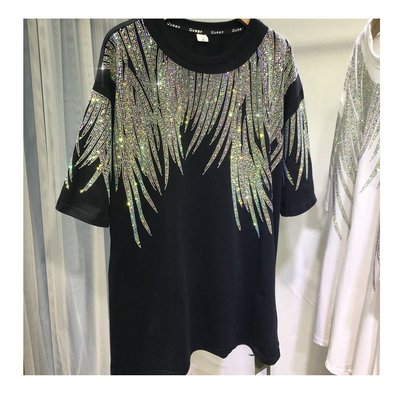 Personalised Rhinestone T Shirts Women'S Graphic 300gsm Cotton Short Sleeves - Image 6