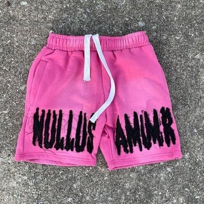 Red Running Acid Wash Distressed Shorts Set Vintage Style Sun Fade Sweat Shorts Embroidered Logo - Image 4