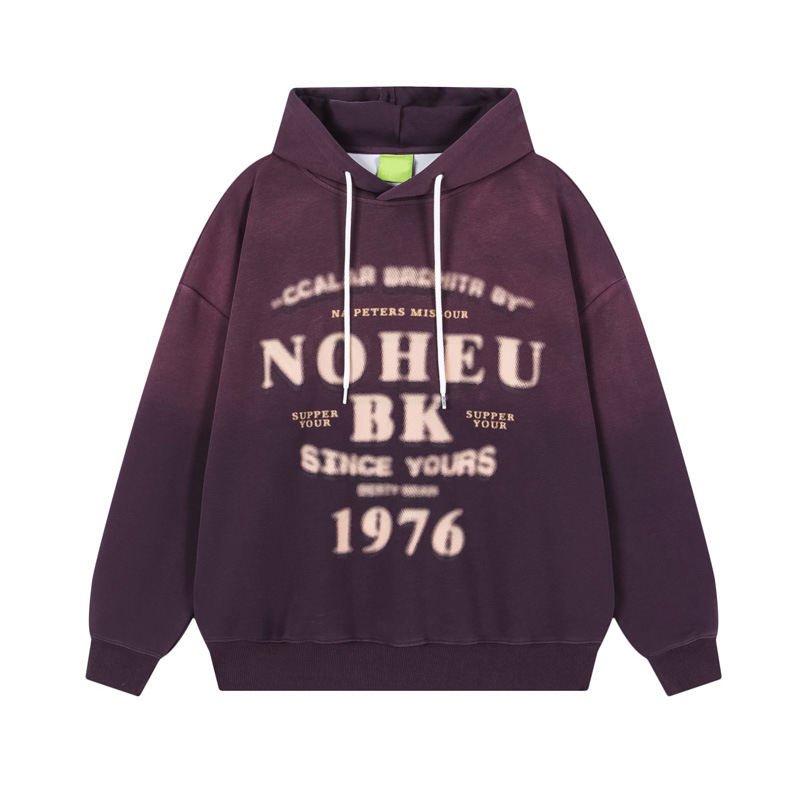 Solid Acid Wash Winter Hoodies for Men Loose Fit 100% Cotton Vintage Streetwear - Image 6