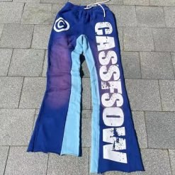Streetwear 100% Cotton French Terry Flared Sweatpants with Customized Color Options