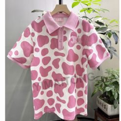 Streetwear Custom Embroidered Pique Cotton Polo Collar All Over Graphic Printing Short Sleeve Oversized PoloT Shirt for Men