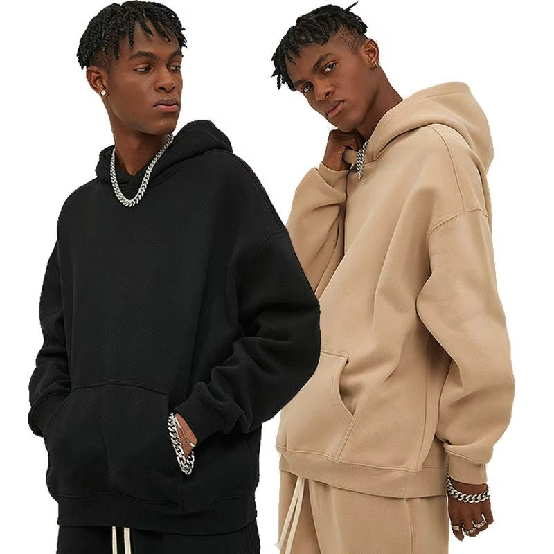 Streetwear Mens Garment Dyed Blank Fleece Cotton Winter 420 600 1000 GSM Men Custom Logo Embroidery Essentials Hoodie - Image 3