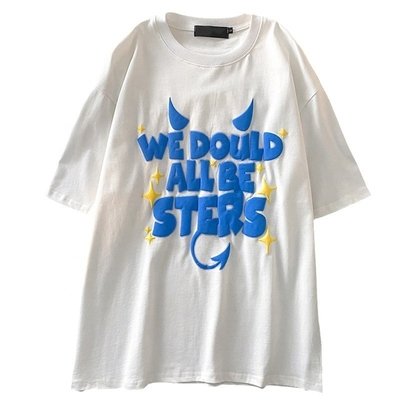 Tee Shirt Men 100% Cotton Heavyweight 300 gsm T-shirt Oversized Dropshoulder Custom 3d Screen Logo Letter Puff Print - Image 3