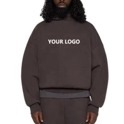 Vintage Cotton Boxy Plus Size Hoodies Men's Drop Shoulder Oversize Pullover Custom 500gsm Heavy Weight Cropped Hoodie Men
