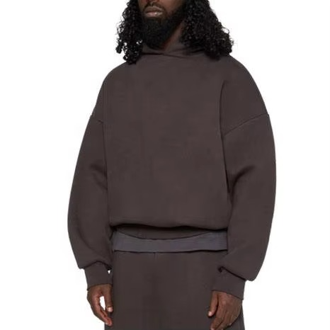 Vintage Cotton Boxy Plus Size Hoodies Men's Drop Shoulder Oversize Pullover Custom 500gsm Heavy Weight Cropped Hoodie Men - Image 6