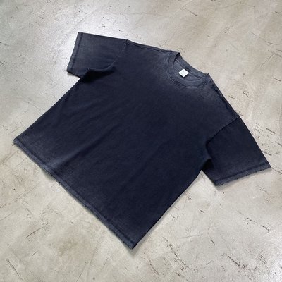 Vintage Distressed Heavyweight Cotton Blank Oversized T Shirt Men with 1000 Quantity - Image 2