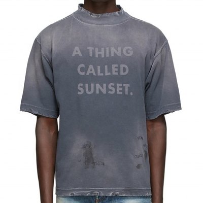Vintage Wash Tee Shirts Needle Detection Oversized Mens Distressed T Shirt - Image 7
