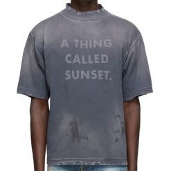 Vintage Wash Tee Shirts Needle Detection Oversized Mens Distressed T Shirt