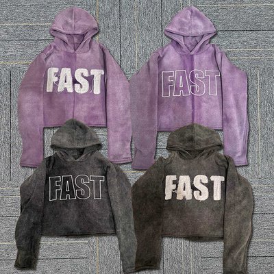 Vintage Washed Men's Hoodie Sweatershirt with Oversized Fit Drop Shoulder and Raw Hem - Image 2