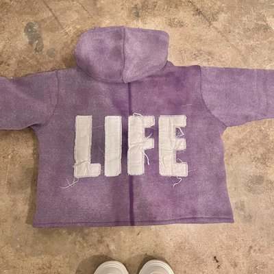 Vintage Washed Men's Hoodie Sweatershirt with Oversized Fit Drop Shoulder and Raw Hem - Image 5