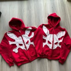 WASHED Custom 500 Gsm Streetwear Heavyweight French Terry Vintage Acid Wash Distressed Patch Applique Embroidery Zip Up Hoodie