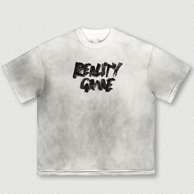 Washed Grey Oversized T Shirt Summer Sorona Fabric Quick Dry Cool Streetwear Heavyweight - Image 3