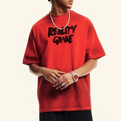 Washed Grey Oversized T Shirt Summer Sorona Fabric Quick Dry Cool Streetwear Heavyweight