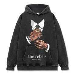 Wholesale Printing Acid Wash Sweatshirt Hoodie Casual Street Style French Terry Cotton Hoodie