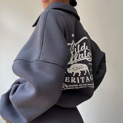 Womens Oversized Fleece Zip Up Hoodie Yoga Top Hoodie Sweatshirts Casual Cozy Style - Image 5