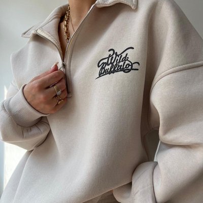 Womens Oversized Fleece Zip Up Hoodie Yoga Top Hoodie Sweatshirts Casual Cozy Style - Image 6