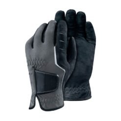 Custom leather golf gloves for men in all-weather design with adjustable wrist closure and embroidered branding options for wholesale bulk orders