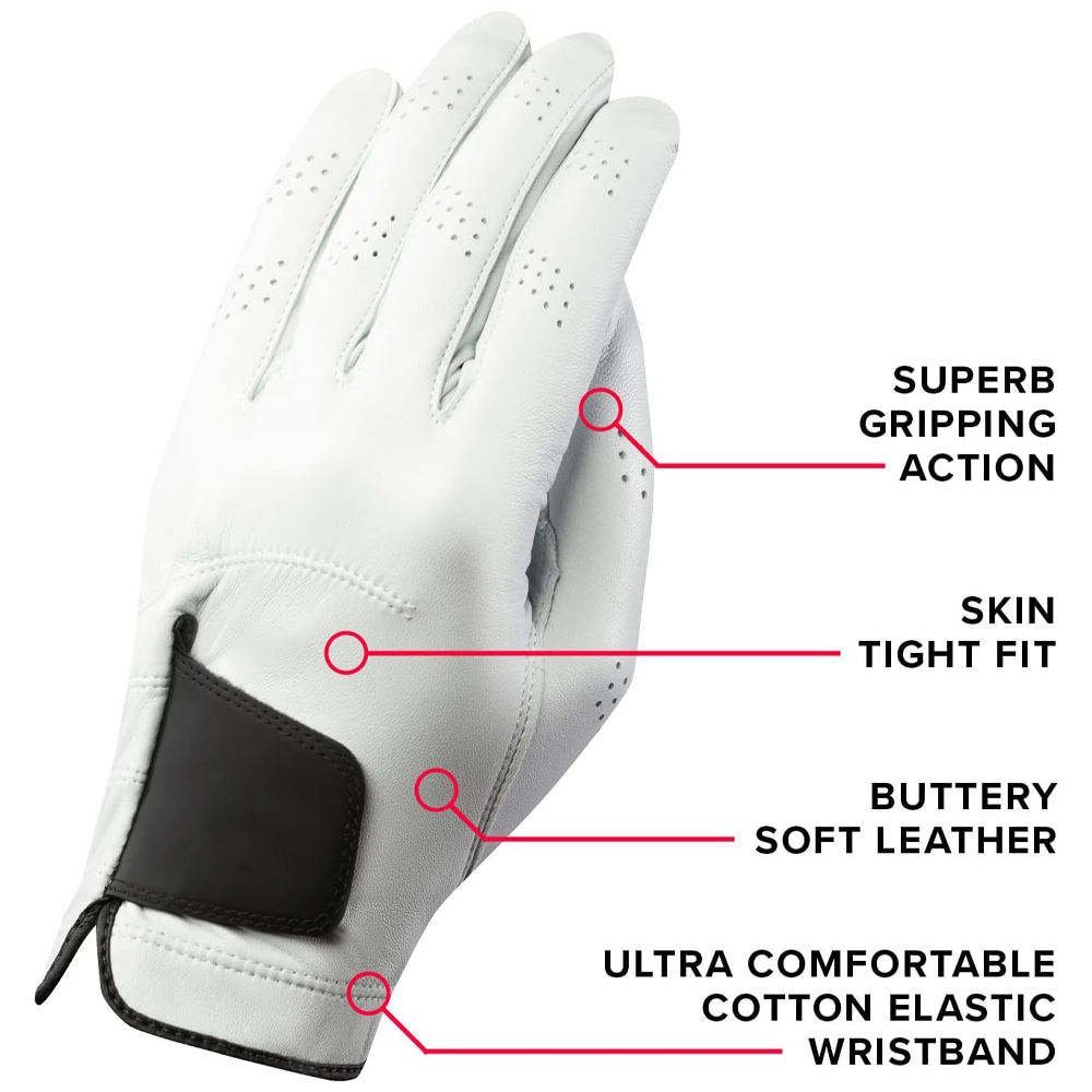 Custom Design Left Hand Sheepskin Golf Gloves – Durable Cabretta Leather with Professional Grip Performance - Image 2