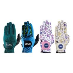 Premium custom private label Cabretta leather left-hand men's golf gloves for wholesale branding