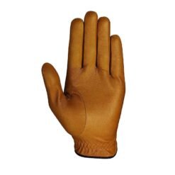 Customized leather golf competition gloves featuring flexible breathable material and secure comfortable fit for professional play